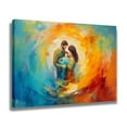 thumbnail image 2 of Abstract Art Modern Decorative Painting A Couple Holding Their Child Framed Canvas Poster Bedroom Decor Sports Landscape Office Room Decor Gift,Frame-style,20x30inch(50x75cm), 2 of 8