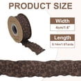 thumbnail image 2 of Uxcell Embossed Floral Ribbon, Gifts Wrap Ribbons Lace Trim Embroidered Flower for Wedding Party Cake Brown 1.6 inch x 10 Yards, 2 of 5