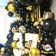 thumbnail image 3 of Globos metálicos intermitentes negros para adultos, de feliz cumpleaños decoración de fiesta, boda, juguetes de helio, 5/10/12/18 pulgadas, 3 of 4