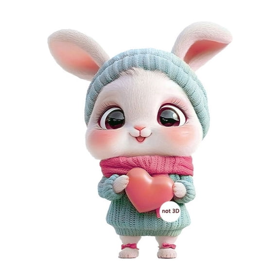 Acrylic Bunny Keychain, Cute Rabbit Pendant for Easter and Valentine's Day, Backpack Charm for Youngsters, Decorative Keychain for Purse, Holiday Themed Keyring for Gifts, Cute Animal Keychain