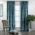 thumbnail image 2 of 3S Brother's Air Force Extra Long Shiny Velvet Curtains Luxury Colors Light Blocking Hang Back Tab & Rod Pocket 1 Panel Curtain 5-30 Ft Home Décor Custom Made Drapes -Made in Turkey(52"W X 252"L), 2 of 6