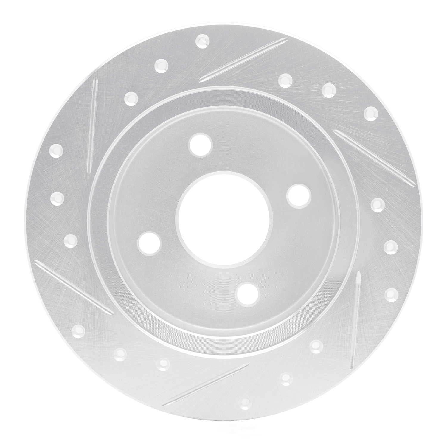 Dynamic Friction Company 631-53000R DFC Brake Rotor - Drilled And Slotted - Silver