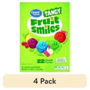 (4 pack) Great Value Tangy Fruit Smiles, 22 Count