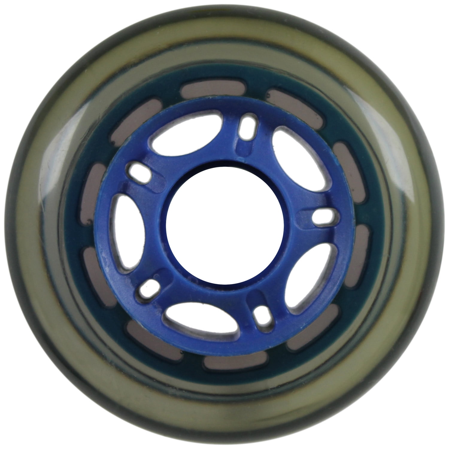 Inline Skate Replacement Wheel Blue/Yellowed 76mm 82A 5Spoke