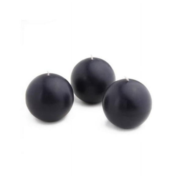Jeco CBZ-013 2 in. Ball Candles, Black - 12 Piece per Box