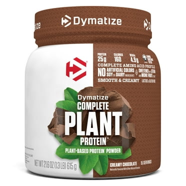 Dymatize Complete Plant Protein Powder, Creamy Chocolate, 25g protein, 15 Servings