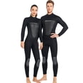 thumbnail image 4 of Greeniant Trajes de buceo traje de neopreno térmico de una pieza de manga larga cálido traje de baño de Surf impermeable ropa de surf profesional Deportes acuáticos Mujer Negro METRO Greeniant OD020685-09, 4 of 6