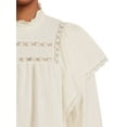 thumbnail image 6 of The Get Women's Long Sleeve Lace Trim Top, 6 of 7