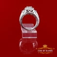 thumbnail image 5 of King of Bling's White 5.00ct Cubic Zirconia Silver 3 Piece Bridal Fashion Womens Ring size 7, 5 of 12