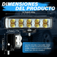 thumbnail image 3 of Par Faros Auxiliares Led De Lupa 6 Color Luz De Moto 44000lm 10 led Lab.G, Negro, 3 of 5