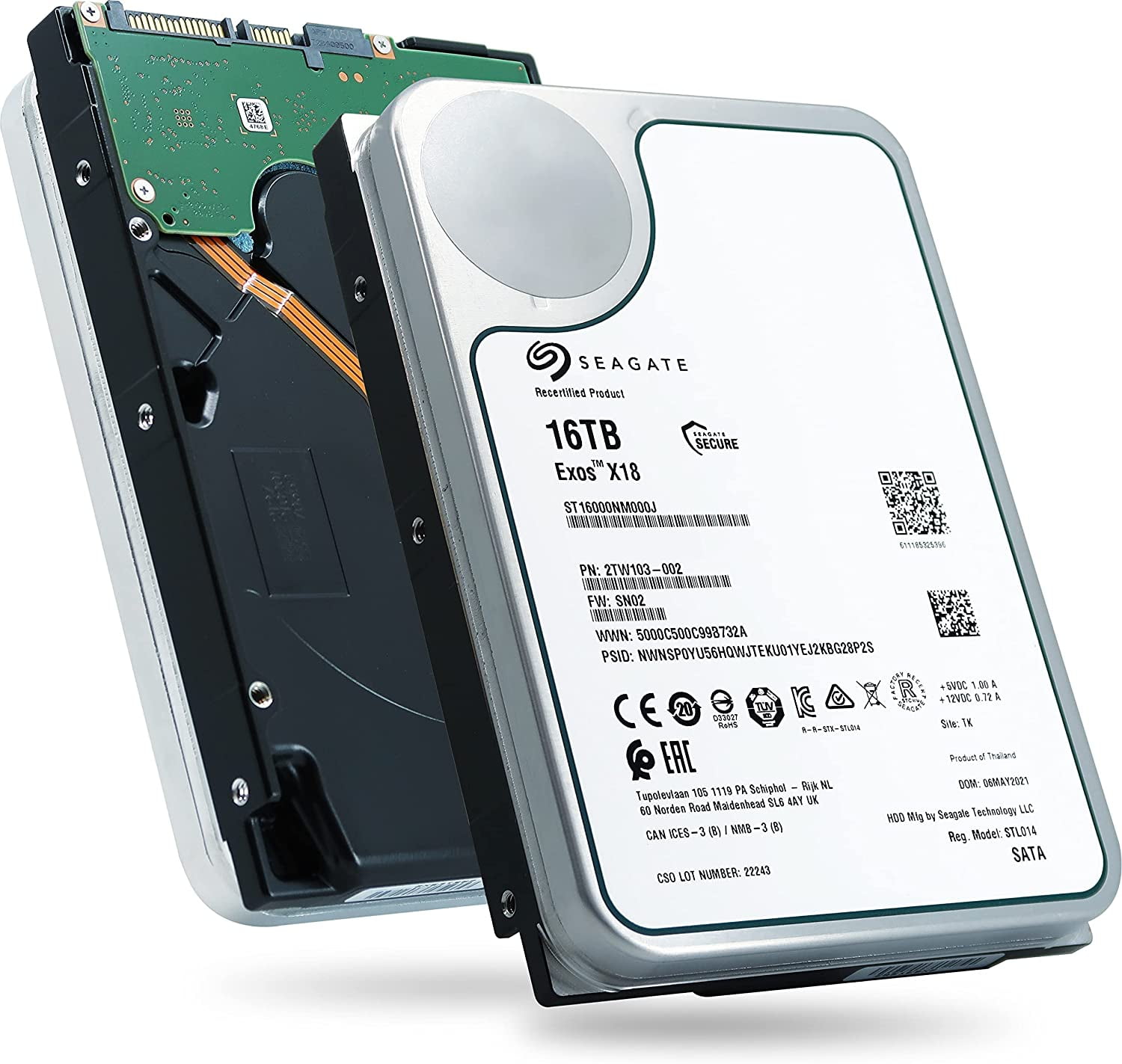 【HDD】Seagate Exos X18 16TB Seagate Exos X18 ST16000NM004J - hard drive - 16 TB - SAS 12Gb/s
