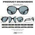 thumbnail image 3 of proSPORT Women Bifocal Reading Sunglass Reader Oversized Black Silver, 3 of 4