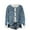 Dark Blue, variant on Women's Sheep Printed Knit Cardigan, Long Sleeve Button-Front Crew Neck Casual Fashion Outerwear - Cute Spring Summer Trendy Sweater Green S