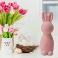 thumbnail image 5 of CHUOU Easter Flocked Bunny Decor, Pink, 7.48 Inch, 2PCS,the Fun Way For You To Celebrate Easter, 5 of 5