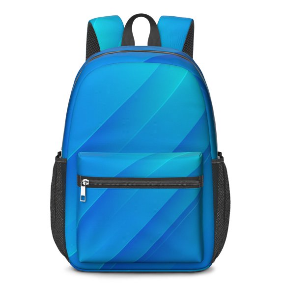 17 Inch Lightweight Backpack,PVC Waterproof Oxford Fabric, Ergonomically Designed, with Large Capacity, Abstract Geometric Print