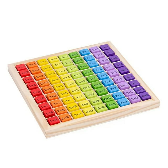 Juguete educativo de madera con 99 bloques de mesa para niños