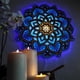 thumbnail image 5 of Luz nocturna colorida con diseño de mandala para sala de yoga, luz nocturna de ambiente, luz de pared De madera, 5 of 9