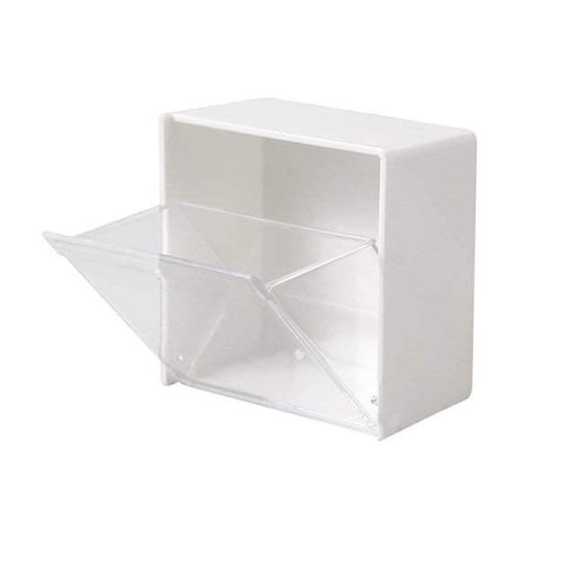 Caja de almacenamiento con tapa multiusos, impermeable, con apertura y cierre magnético, para el hogar, refrigerador, estante de almacenamiento magnético fuerte, accesorios de tablero con agujeros