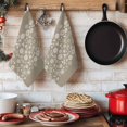 thumbnail image 6 of Japanese Kitchen Towels Set of 1, Grey Simple Traditional Flowers Leaves Pattern Absorbent Dish Towels for Kitchen, Microfiber Hand Towel, Quick Drying Tea Towel for Cleaning Decorative Dishcloths, 6 of 7