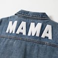 thumbnail image 2 of PatPat Light Blue Lapel Button Down Long-sleeve Distressed Denim Jacket for Women/Girls,One Piece, 2 of 7