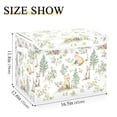 thumbnail image 5 of Yayeee Collapsible Cube Storage Bin with Lid Fabric Closet Decorative Basket with Handles, Watercolor Forest Pattern, 5 of 7