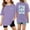 V110-Light Purple, variant on WhouRiu Girls Fashion Graphic Tees Kids Short Sleeve Crew Neck Tshirt Comfortable Cute Casual Summer T Shirts,160