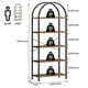 thumbnail image 2 of QinaQin Librero con arco de 5 niveles, estantería alta de madera para exhibición y almacenamiento, ideal para recámara, sala u oficina en casa, 2 of 7