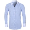thumbnail image 3 of XDZJLR Chemise Homme Décontractée Business Couleur Unie Col à Revers Manches Longues, 3 of 3
