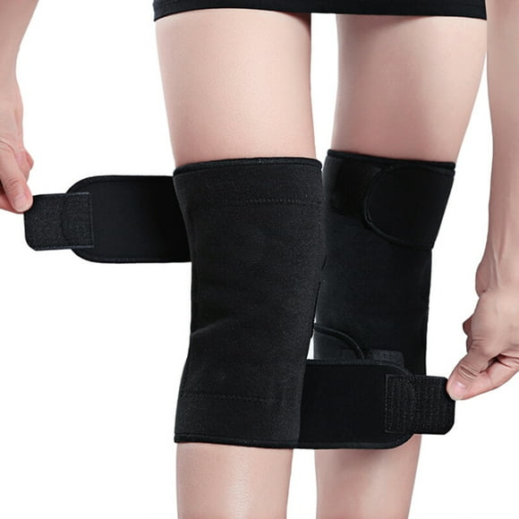 1Pair Tourmaline Self-Heating Knee Leggings Brace Magnetic Adjustable Knee Massager Pads Support Sleeve