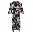 thumbnail image 1 of Vestido largo Zulema con escote en V para mujer marino XL, 1 of 8