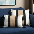 thumbnail image 3 of 19.25"H Sullivans Stripe Square Tasseled Pillow, Multicolor, 3 of 5