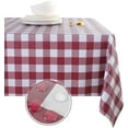 thumbnail image 1 of LAICAIW 100% Waterproof PVC Table Cloth, Oil-Proof, Spill-Proof, 54 x 54 Inch Rectangle, PVC, Table Cover, 1 of 7