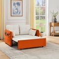 thumbnail image 4 of Miekor Furniture 53" Modern Convertible Sofa Bed w/2 Removable Armrests w/USB Power Port, Velvet Recliner Adjustable Sofa w/Head Pull-Out Bed, 2 Pillows W5U292, 4 of 9