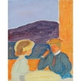 thumbnail image 3 of Marianne von Werefkin 15x18 Black Modern Framed Museum Art Print Titled - Couple in Conversation (1908), 3 of 5