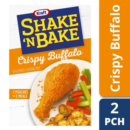 (3 Pack) Kraft Shake 'n Bake Crispy Buffalo Seasoned Coating Mix, 4.75 oz