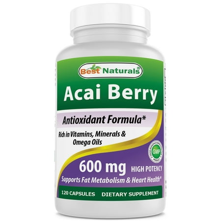 Best Naturals Acai Berry 600 mg 120 Capsules (Best Way To Take Acai Berry)