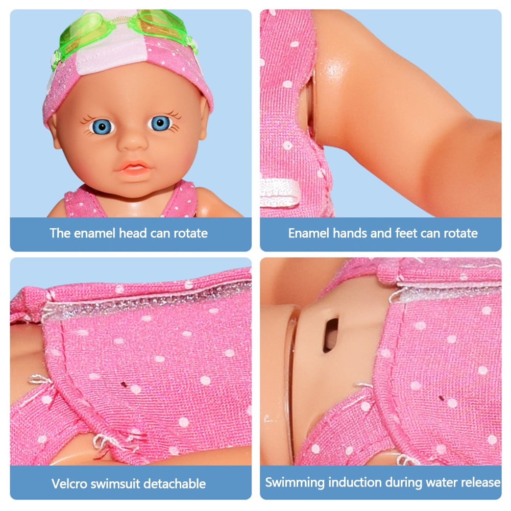 Water Fun Swimming Doll -  Waterproof Reborn Swim Doll Electric Doll Can Swim Lifelike Baby Doll, Water Fun Toy Best Birthday Christmas Gift