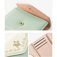 thumbnail image 5 of Women's Cute Wallet, Small Tri-Fold RFID Blocking Leather Wallet with ID Window, Girls and Women - Flowers/Green, 5 of 5
