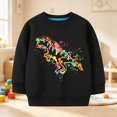 thumbnail image 2 of WXFAZCVU Boys Crewneck Sweatshirts Cartoon Printed Long Sleeved Pullover Fall Tops Goingout Size 4-5 Years, 2 of 3