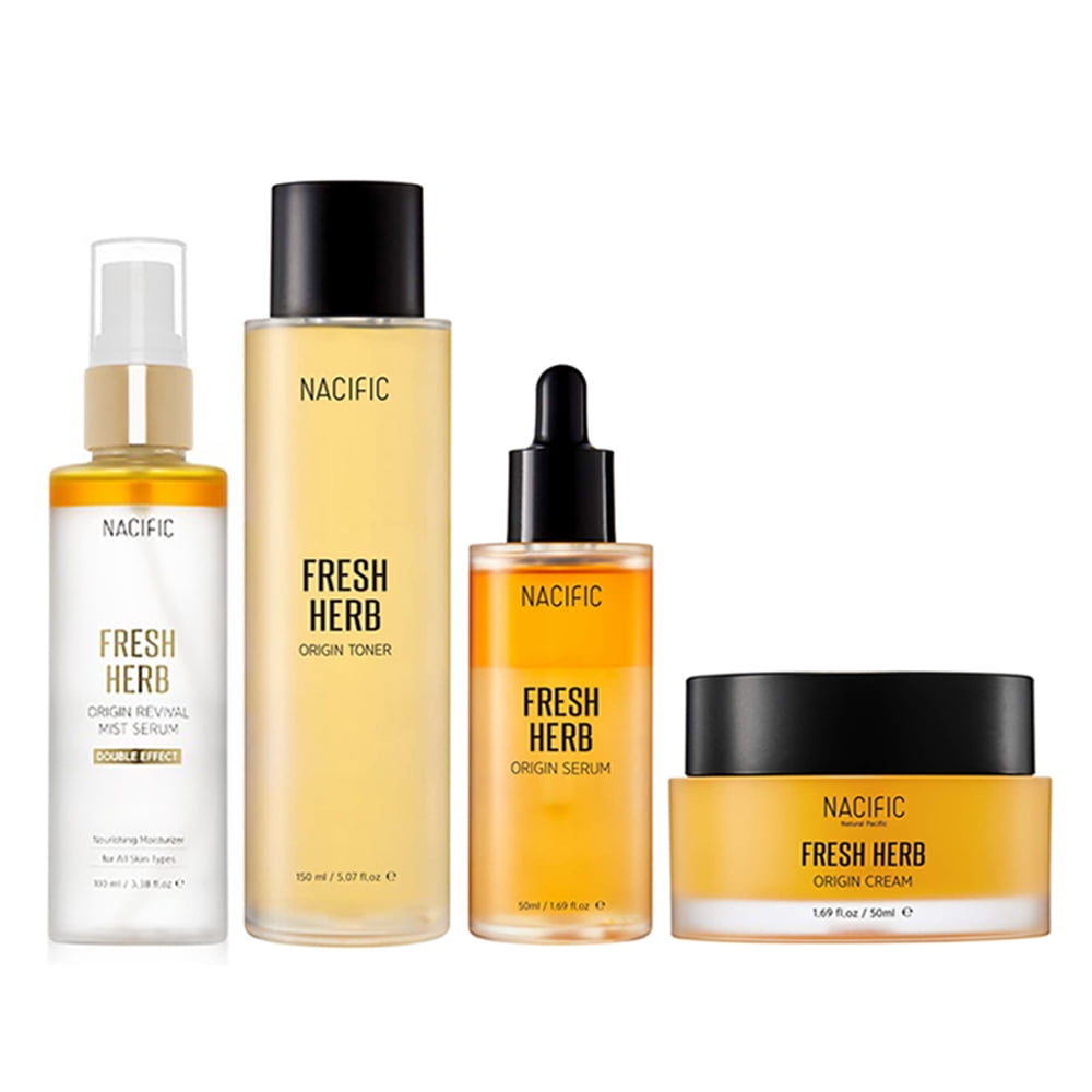 Nacific Fresh Herb Origin 4 Piece Set (Toner, Mist, Serum, Cream