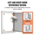thumbnail image 5 of VEVOR BBQ Access Door, 14W x 20H Inch Single Outdoor Kitchen Door, Stainless Steel Flush Mount Door, Wall Vertical Door with Handle, for BBQ Island, Grilling Station, Outside Cabinet, 5 of 9