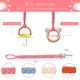 thumbnail image 2 of Cadena para chupete BASICSLIFE, paquete de 4, sin BPA, juego de lino, compatible con chupetes, juguetes para la dentición de bebés, baby shower (estilo A), 2 of 5