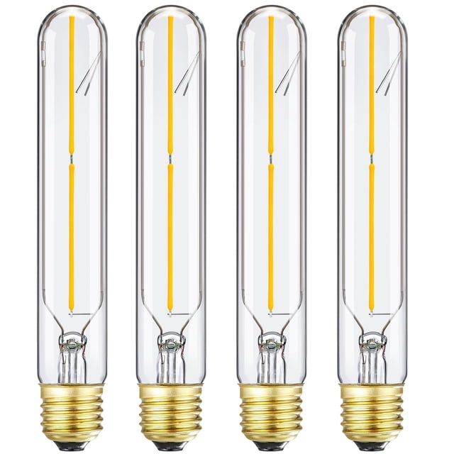 Bombilla LED HOMOSUM Tubular T10, 4 W, 5000 K, 400 lm, E26, paquete de 4