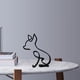 thumbnail image 5 of Escultura artística, estatua, diseño simple, abstracta, perro, figura geométrica, decoración animal. El 142x114cm, 5 of 7