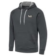 thumbnail image 2 of Men's Antigua Charcoal Washington Commanders Brushed Carbon Victory Pullover Hoodie, 2 of 4