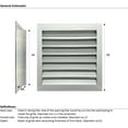 thumbnail image 2 of Grille d'Aération Extérieure Anodisée 8 Pouces x 8 Pouces à Lames Fixes pour CVC, Grille en Aluminium pour Murs et Espace Rampant avec Treillis en Acier Résistant aux Intempéries, 2 of 5
