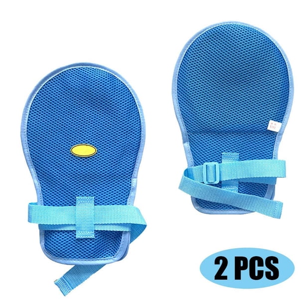 Guantes de sujeción para demencia - 2 piezas, azul, unisex, guantes protectores, guantes médicos, guantes de sujeción, protectores, guantes de seguridad