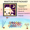 thumbnail image 5 of 4 PCS Painting by Numbers for Kids DIY Acrylic Oil Painting Kits Birthday Gift Home Wall Decor Art Craft Set （8x8inch）, 5 of 7
