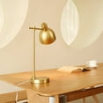 thumbnail image 3 of 18" Matte Brass Desk Lamp with Metal Shade, 3 of 9