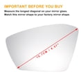 thumbnail image 3 of Left Driver Side Rearview Mirror Glass Replacement Heated White Glass w/ Back Fit for Skoda 15-22, 3 of 6